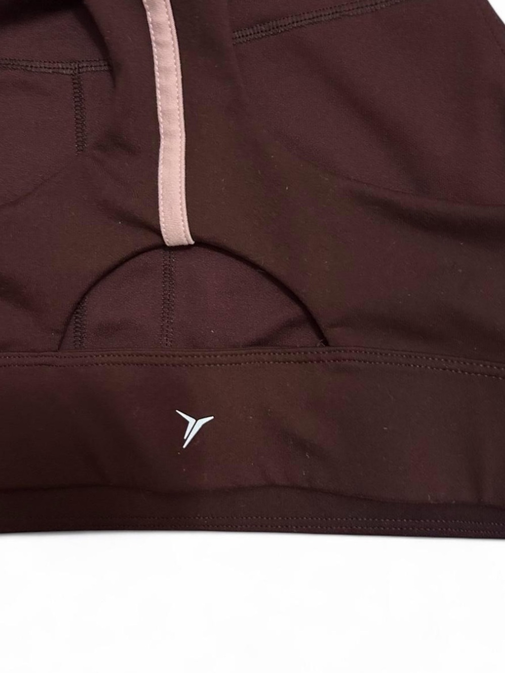 Old Navy High Neck Athletic Crop Top - Burgundy - Picture 3 of 4